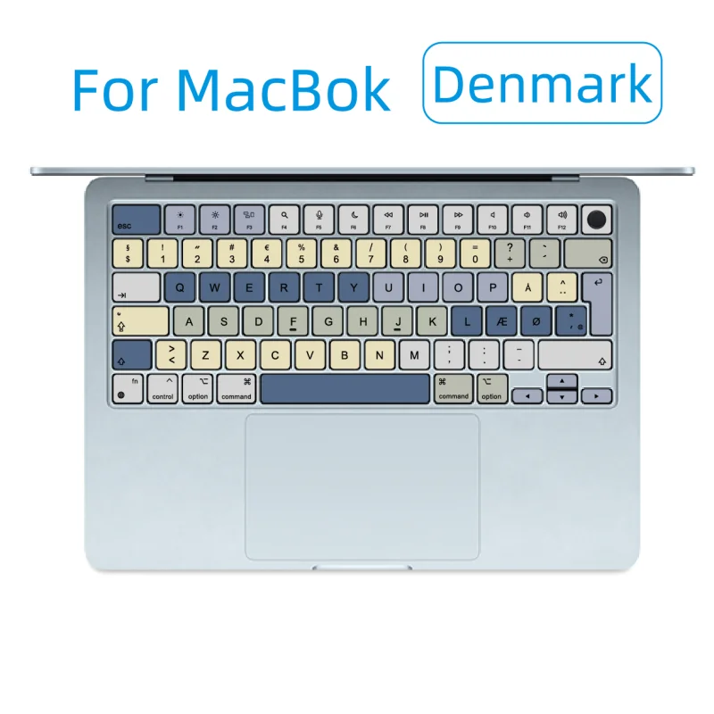 

Suitable for (Danish) Apple MacBook Notebook Keyboard Sticker Button Sticker Multi-Color Air (M2 M3 M4) Pro (13 14 15 16)
