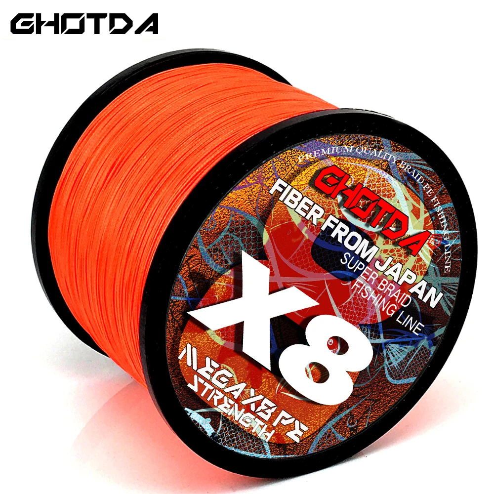 GHOTDA 8 Braided Fishing Line 100M Advanced Braid 8 Strands 0.14mm-0.55mm 18-78lb Multifilament PE Lure Line Braided Line