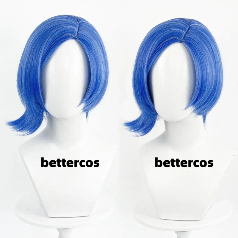 Sadly blue wig cosplay wig rode play sleepy blue hair costumes with hair cap