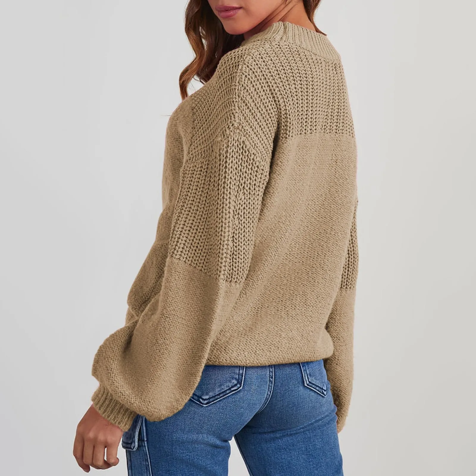 Suéter De invierno De manga larga para Mujer, Jersey De punto, suéter De cuello redondo, Jersey, suéter De punto, Ropa De Mujer nuevo