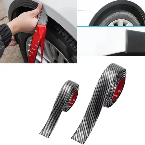 1Set Universal Car Wheel Arch Fender Carbon Fiber Pattern Guard Protector Lip Trim Strip Anti Scratch Extension Kit for SUV Auto