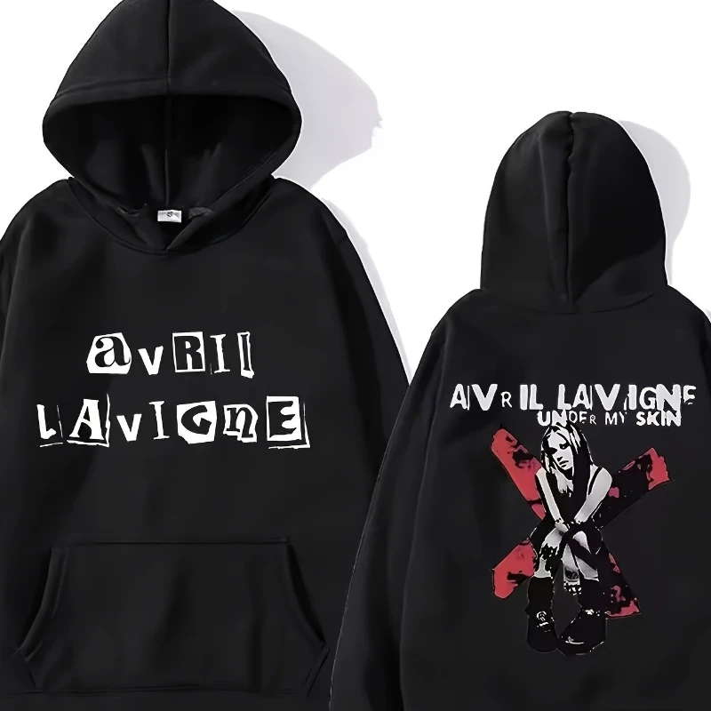 

European and American Men's Avril Lavigne My Hurts Print Hoodie Autumn and Winter New Men's and Women's Streetwear