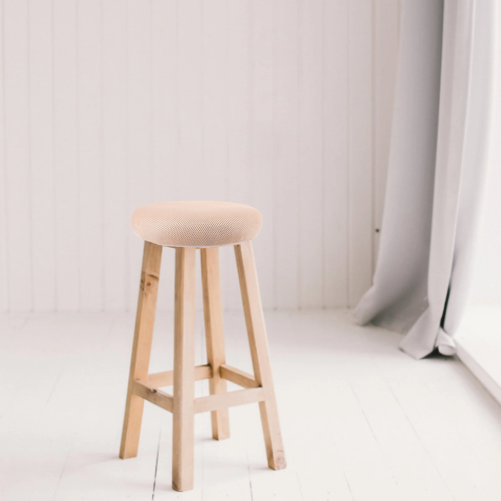 1 Round Stool Cover Chair Protector Removable Stretchable Dining Chair Cover Bar Stool Seat Replacement Home Office Use