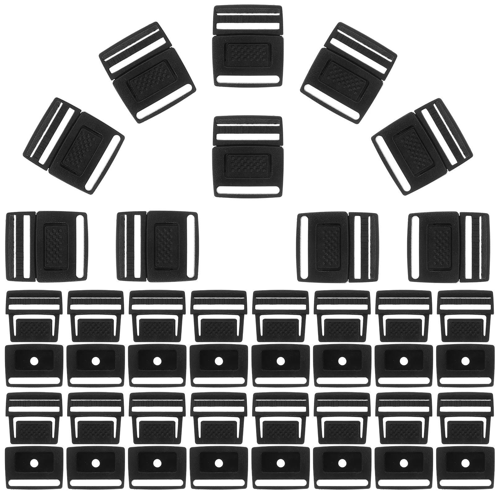 

100 Pcs Hat Buckle Quick Release Collar Connector Buckles Belt For DIY Plastic Straps Clip Clips