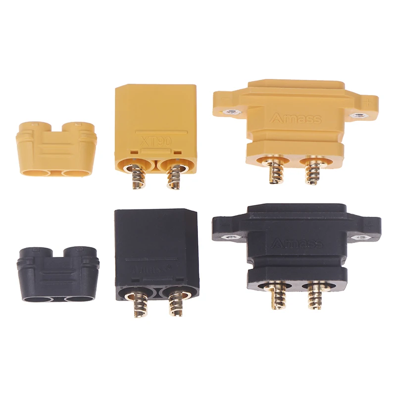 30A XT90NE Lithium Battery Charging Connector Wire Fixed Female Head Welded Type Gold-plating Terminal Male New Energy Plug