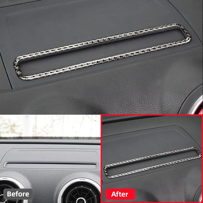 For Audi A3 8y S3 8p RS3 2014-2019 Car Accessories Carbon Fiber Auto Central Control Navigation Screen Decor Sticker Trim Cover