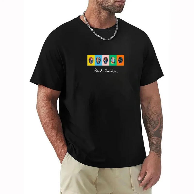 

Personalized T-shirt Cotton 100% P-Pauls S-Smiths Short Sleeve Tee Graphic Tops Y2k Men's Clothing Black Gifts for Boyfriend