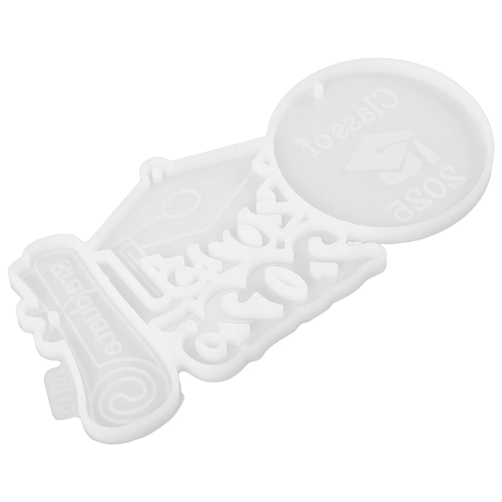 

Silicone Accessory White Gel Silicone Pendant Making DIY Decorative Keychain Mold Keychain Mold Decor Portable