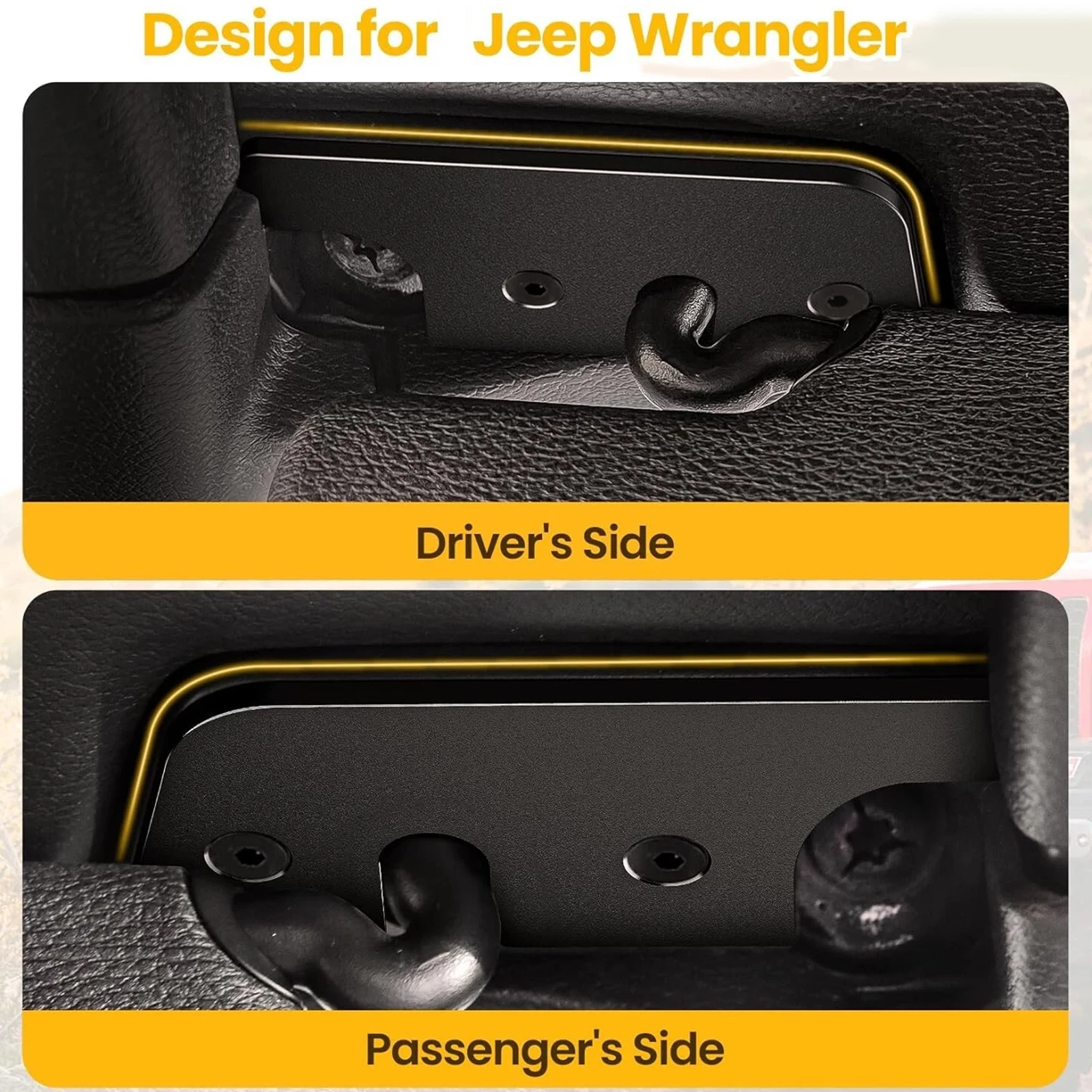 

Aluminum Alloy Sun Visor Repair Kit Aluminum Alloy Sun Visor Clips for Wrangler 2018-2023