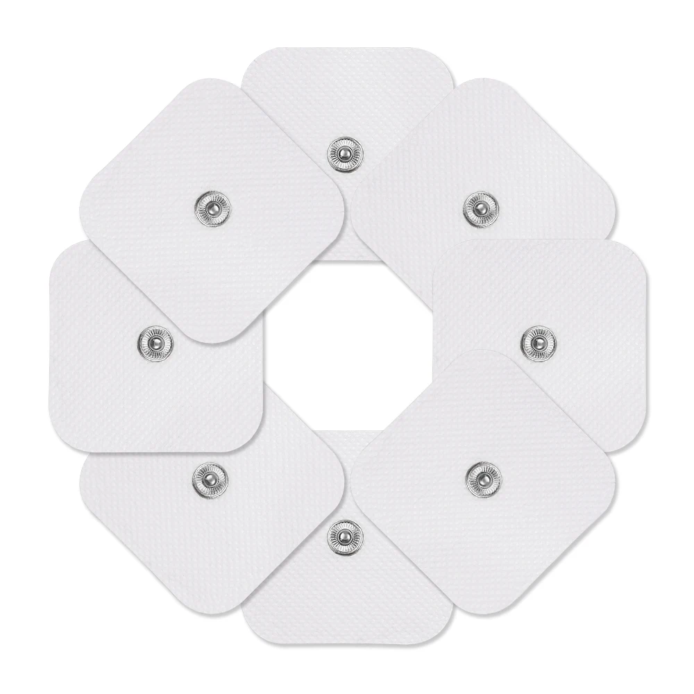 10/20Pcs 5x5cm Massager Electrode Pads TENS Self Adhesive Patches Replacement for EMS Muscle Stimulator Electrostimulator Gel