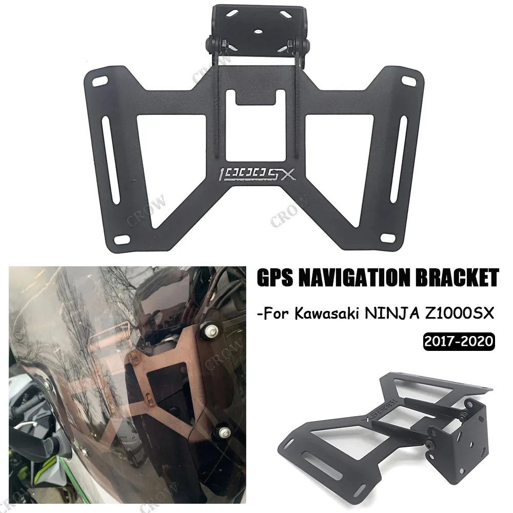 New Motorcycle Accessories Black GPS Navigation Bracket USB Mobile Phone For Kawasaki NINJA Z1000SX 2017 2018 2019 2020