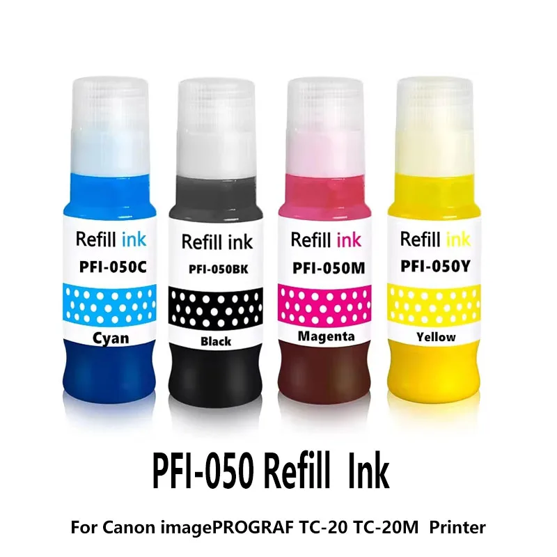 

PFI050 PFI-050 PFI 050 Pigment ink For Canon TC-20 TC-20M Printer Compatible Bottle Ink Waterproof Colorful Refill Ink