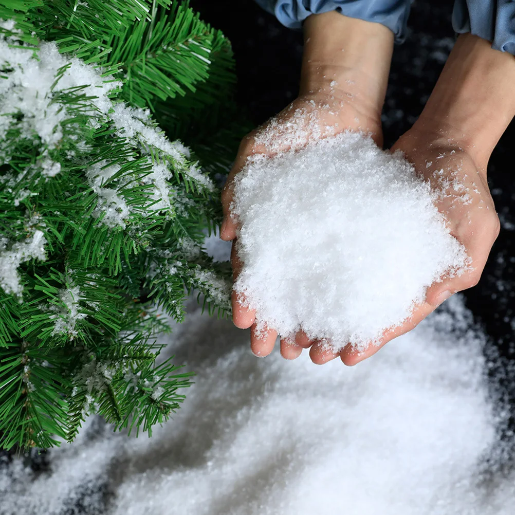 

1Set Simulation Artificial Snow Powder Christmas Fake Snow for Winter Scene Xmas Tree Holiday Party Decor Xmas Floor Powder