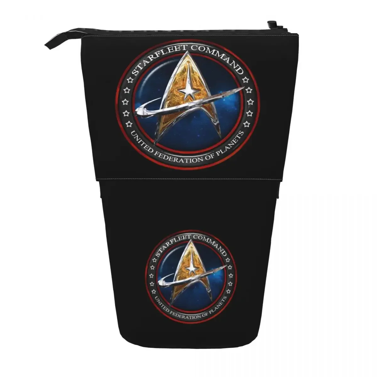 Star Treks Science Fiction TV Series Reversible Pencil Case Pencil Pouch Storage Pencil Bag for Boy Girl Gifts