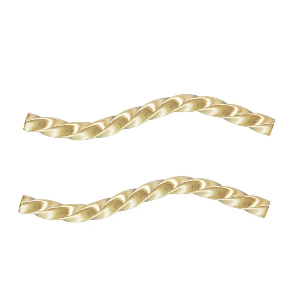 

8pcs 14K Gold Filled Plain S Square Curve Tube Beads for Bracelet Necklace Twisted Tubes