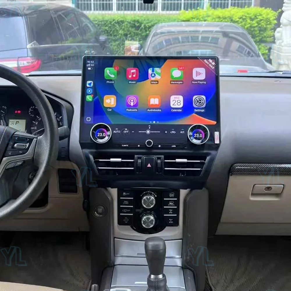 16.8 بوصة أندرويد 13 شاشة لتويوتا برادو 150 2010-2021 راديو السيارة ستيريو Carplay نظام تحديد المواقع مشغل فيديو الوسائط المتعددة DSP رئيس وحدة