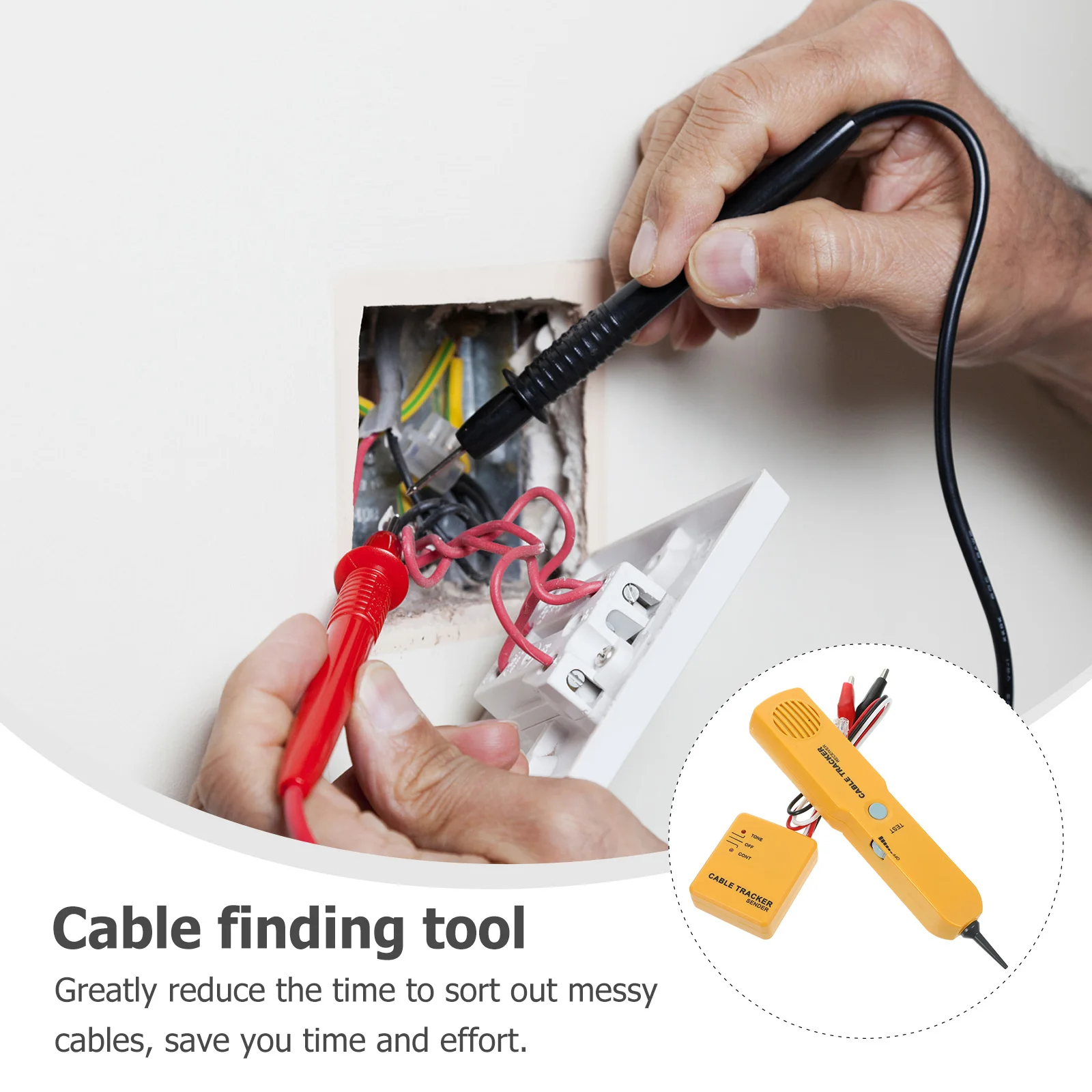 

Yellow Rj11 Tone Line Finder Telephone Cable Tester Network Wire Tracer Diagnose Open Short Circuit Tone Line Finder