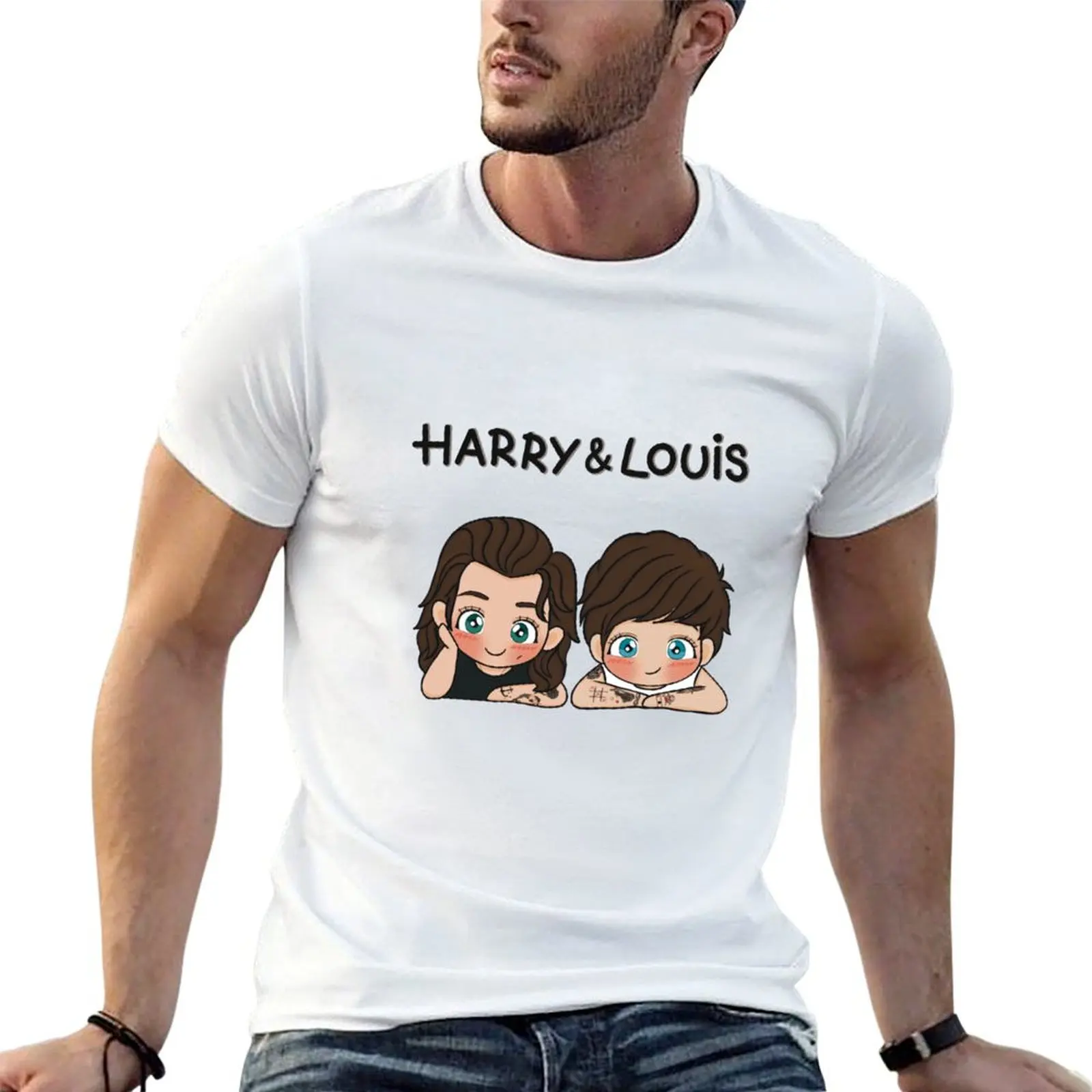 

Harry plain shirt man Larry man graphic The Louis t #D & t T-Shirt shirt