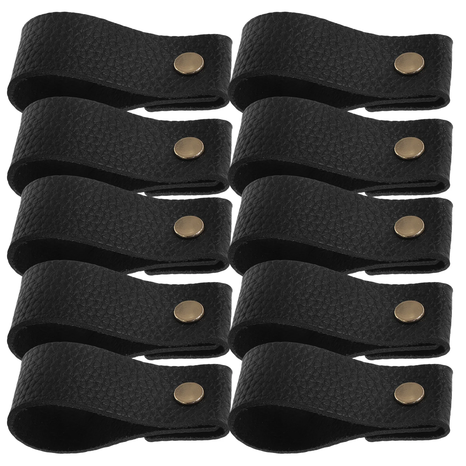 

12 Pcs Drawer Handles Brown PU Pulls Vintage Furniture Hardware Cupboard Door Knobs Dresser Pulls Easy
