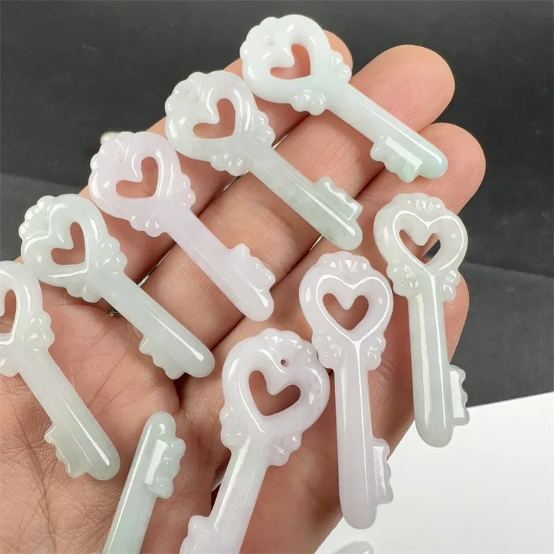 

Natural A-Grade Myanmar Jadeite Hanging Pendant Key Jewelry - Premium Quality Jade For Live Broadcast Room Men's Charms