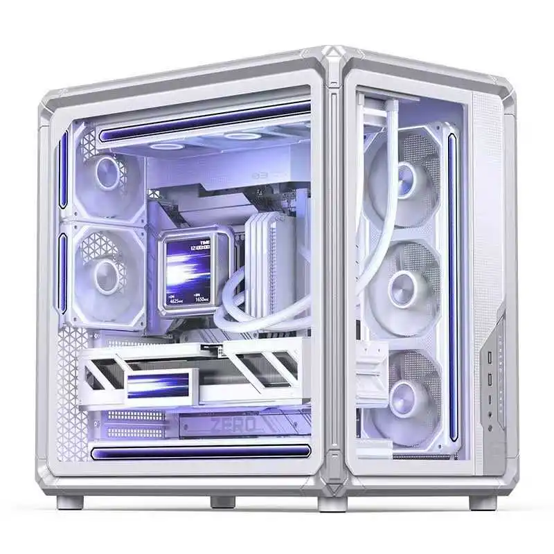 

Jonsbo X400 Full Tower Gaming PC Case ATX Tempered Glass With Back-Connect Design Grey & White
