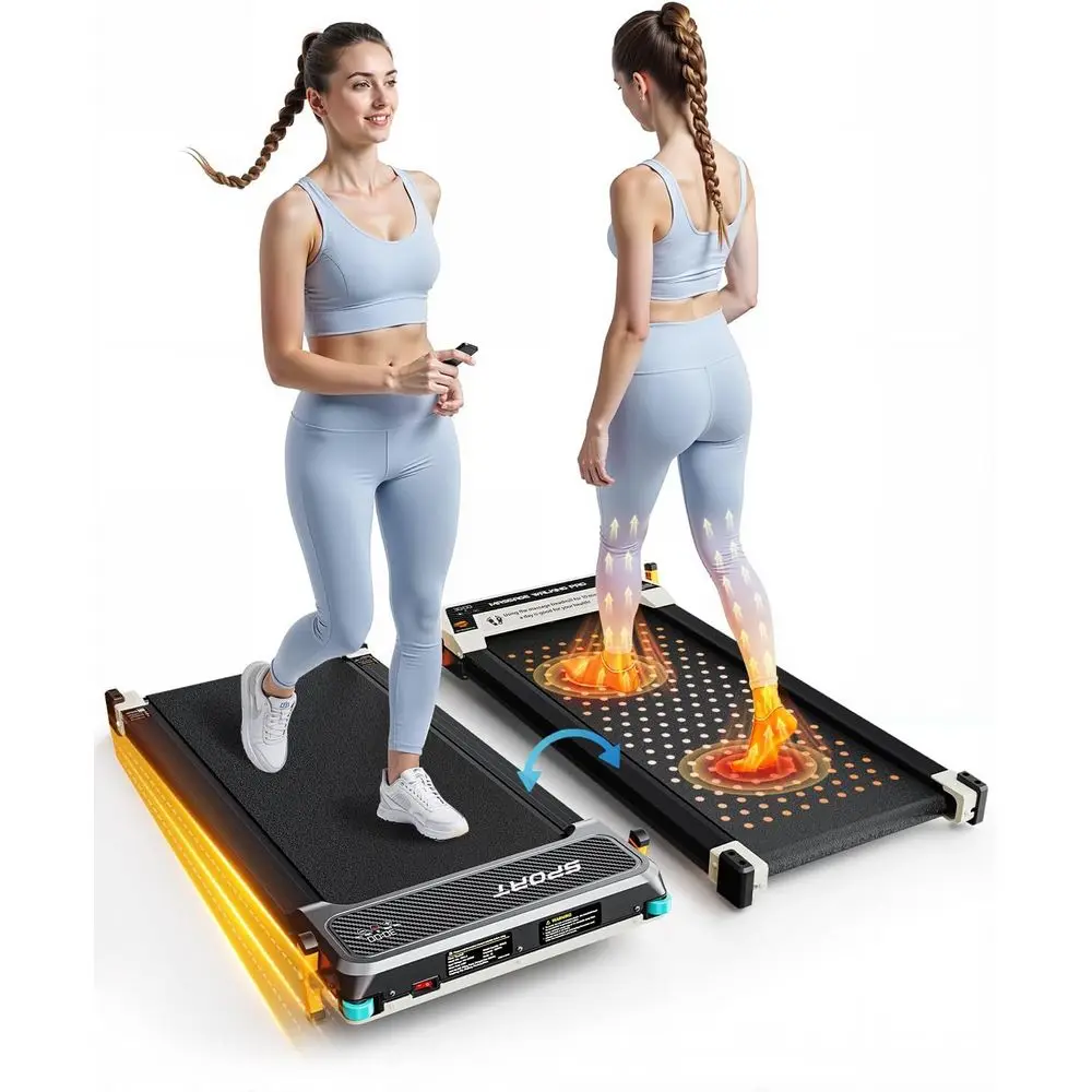 

Dual-Sided Desk Treadmill with Massage, Incline & 330 lbs Capacity