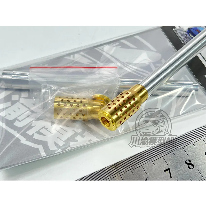 1/35 Scale Metal Barrel Muzzle Brake for Trumpeter 09543 German E-100 Heavy Tank Model #CYT110