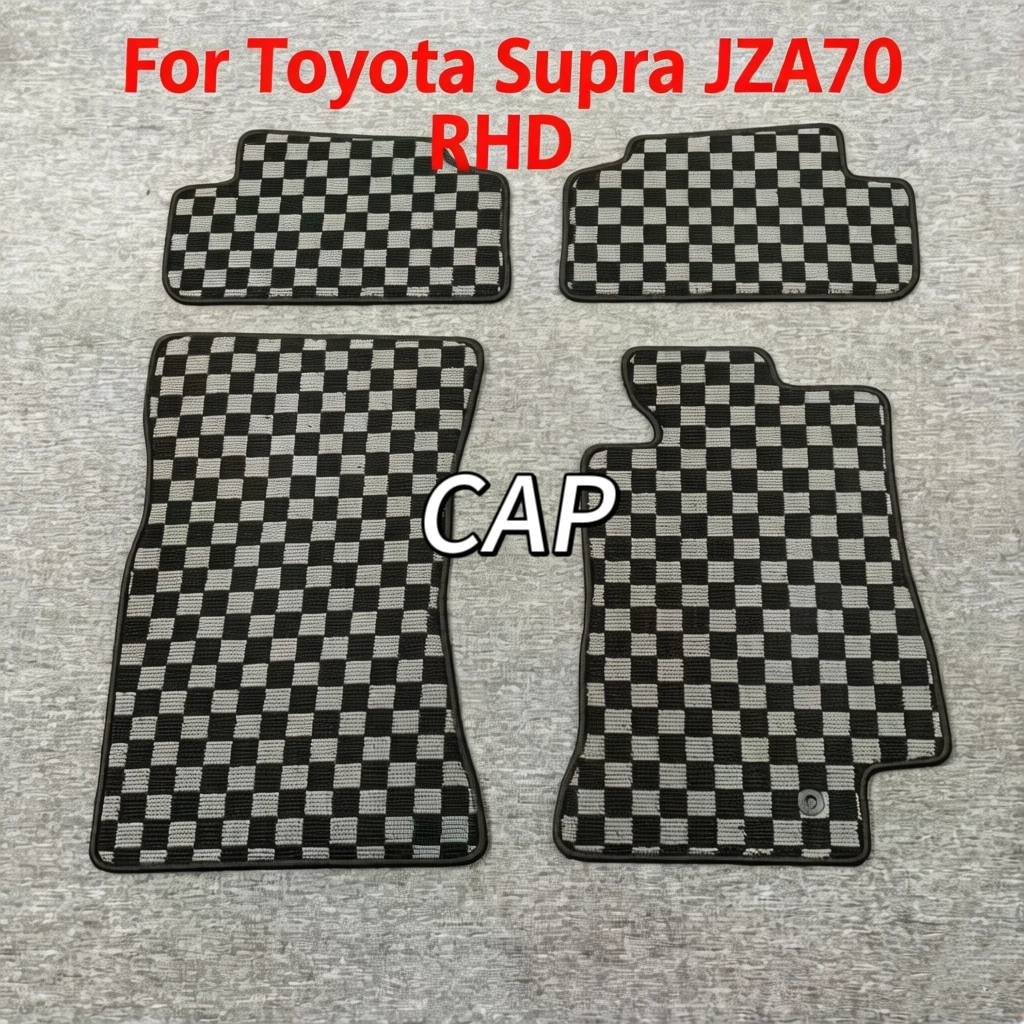 Автомобильные коврики на заказ для Toyota Supra JZA70 RHD, классический японский дизайн в клетку, всепогодная защита, премиум-аксессуары для интерьера