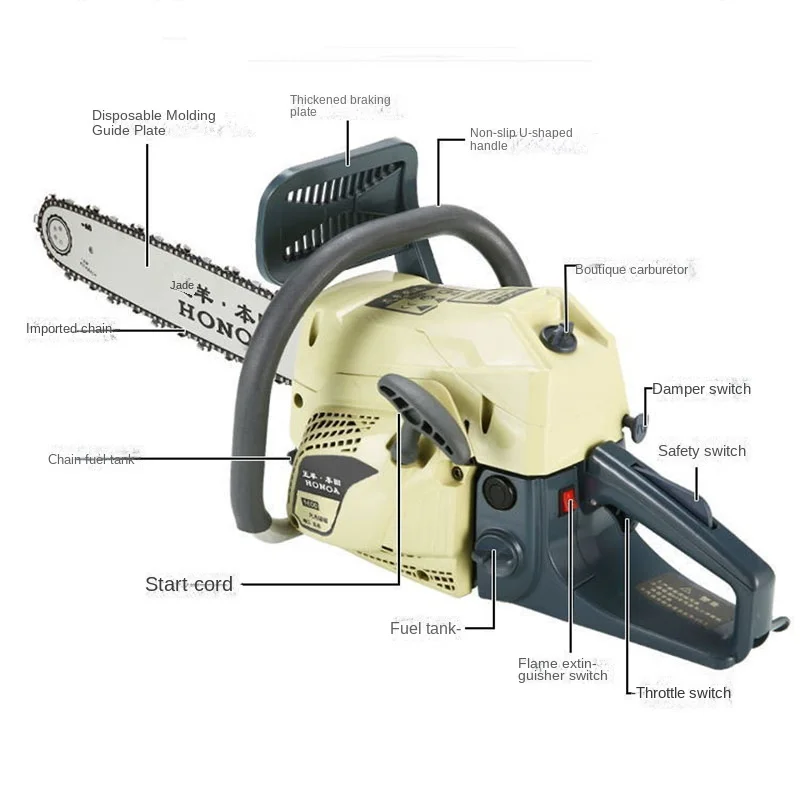 13800W 98CC chain saw logging saw ultra-high power small portable chain saw chain saw chain saw logging multifunctional durable