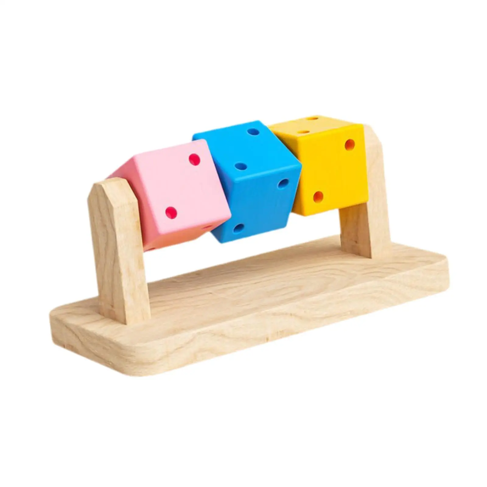 Hamster Cage Toy Exercise Multifunctional Wood Chewing Cubes for Mice Rat