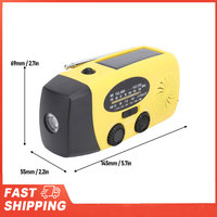 4000mAh Portable Emergency Solar Power Radio Hand Crank Charging AM/FM Weather Radio Led Reading Flashlight Bank Phone Charger