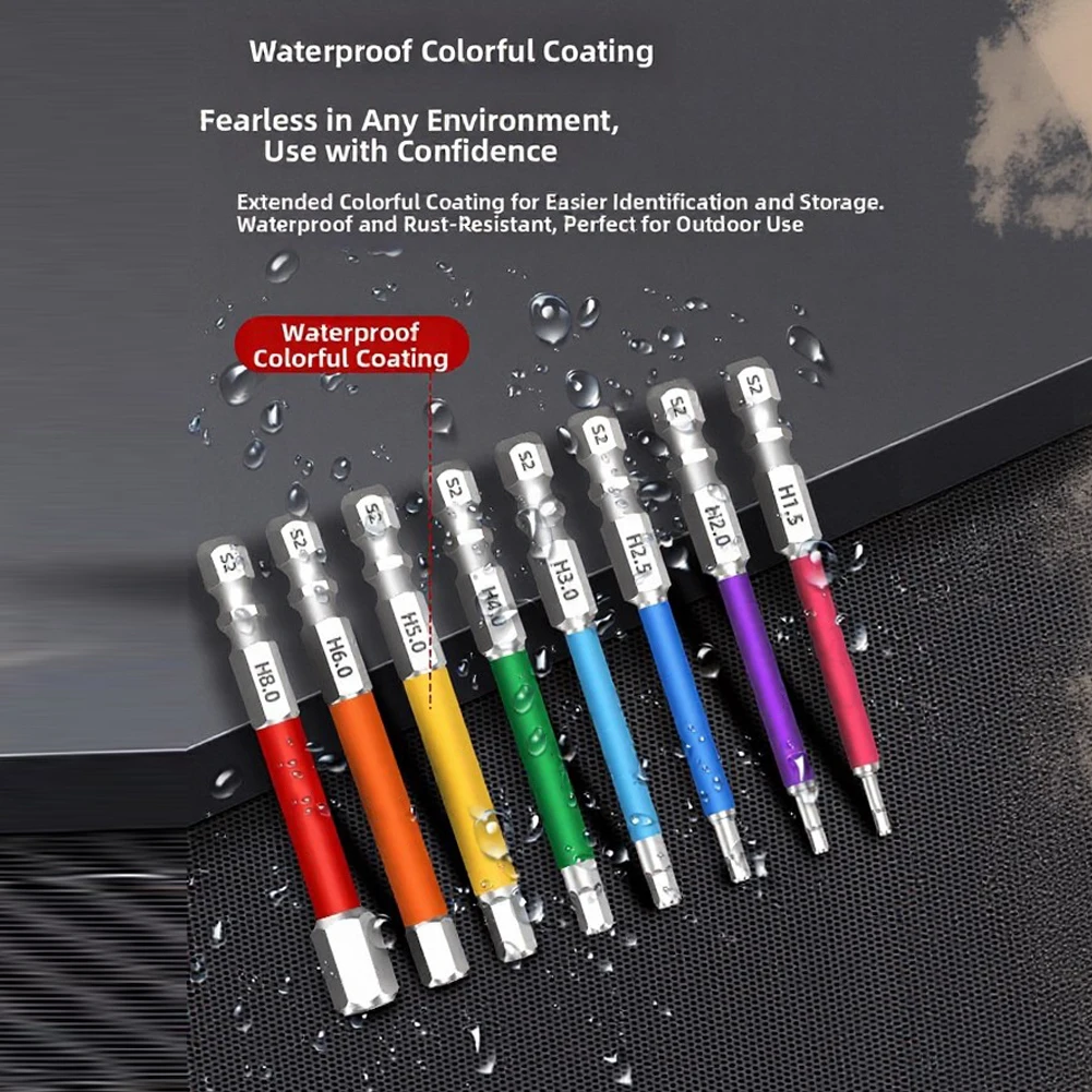 Precision Fastener Bits for s2 Steel Hex Bits Color Coded Identification Die Hard Steel Construction For Impact Drivers