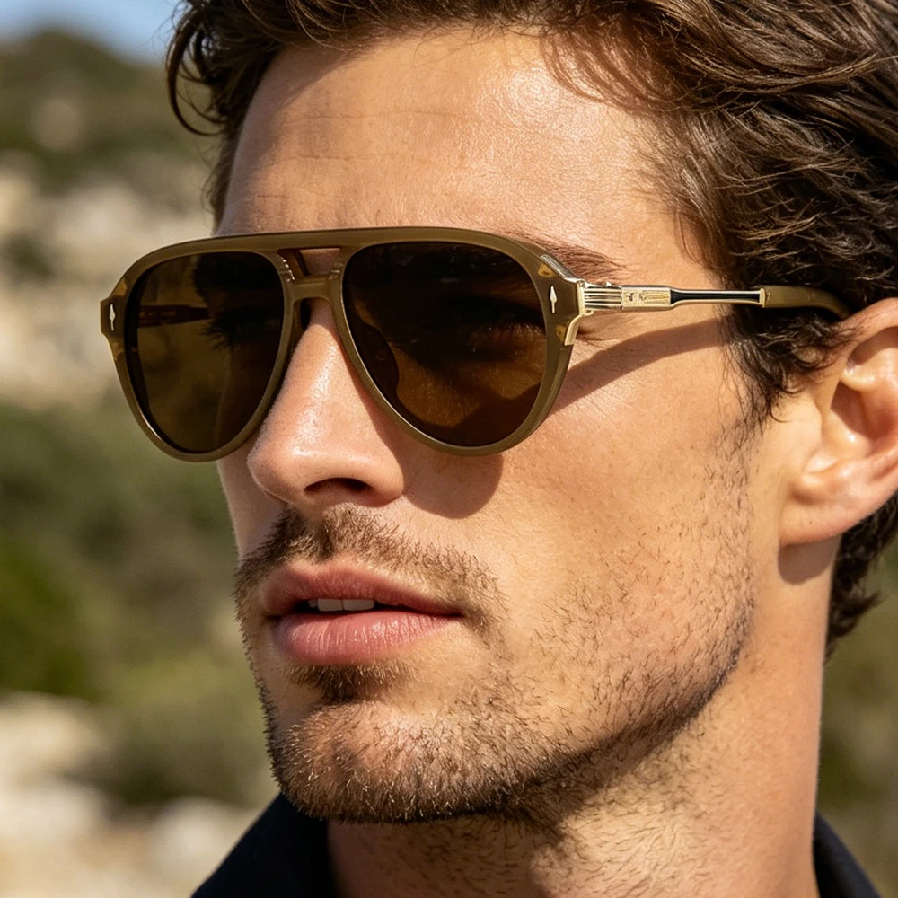 Modische Piloten-Sonnenbrille für Herren Retro-Sonnenbrille für Damen UV400 Marken-Designer-Brillen Doppelbrücken-Sonnenbrillen Outdoor-Sonnenbrillen