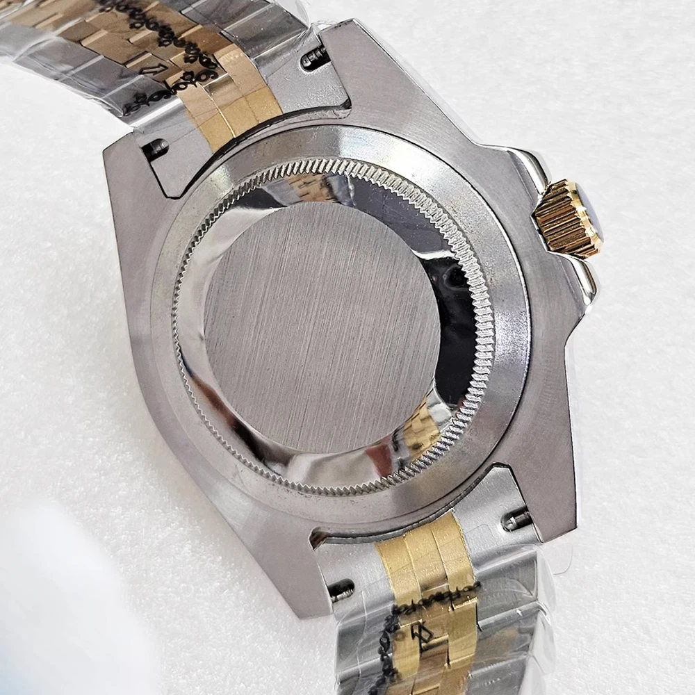 40mm Waterproof NH35 Watch Case Strap Set, for NH35 NH36 Movement Sapphire Glass Case + Bracelet, Watch Shell and Watchband