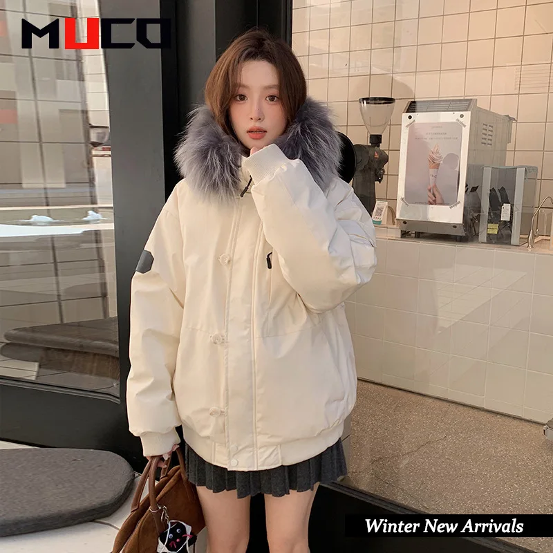 Cotton padded women's 2025 winter new loose fitting cotton jacket for students, warm bread jacket, cotton coat jacket jacket