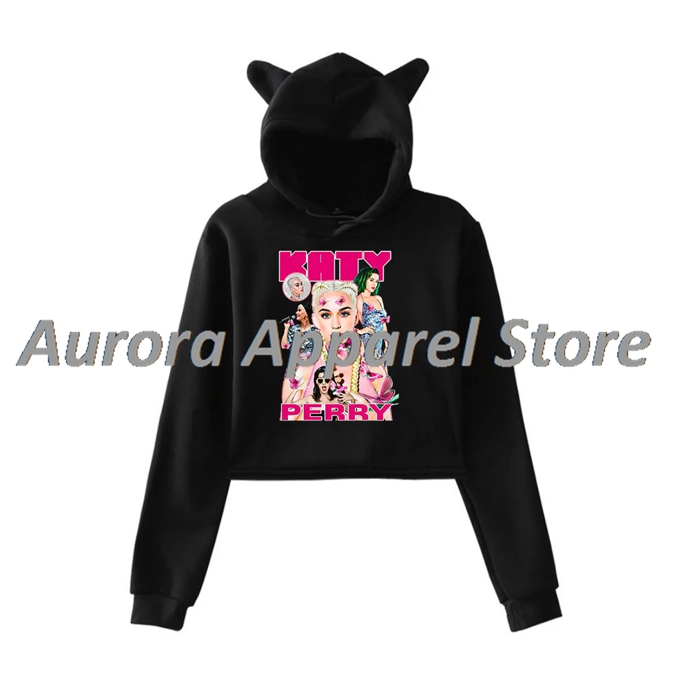 

Женская толстовка с кошачьими ушками Katy Perry The Lifetimes Tour 2026, с длинными рукавами, женская одежда