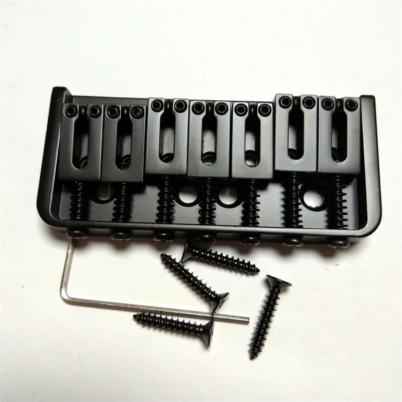 

7 Strings Electric Guitar Bridge,Through Body Fixed Bridge BJ2001-7 Black Guitar Bridge BJH-604