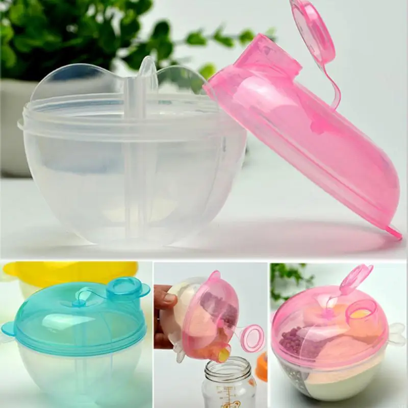 H37D Baby Milk Powder Dispenser BPA 3 Compartments Powder Leakage 3 Colors Non-Spill Milk Powder Dispenser