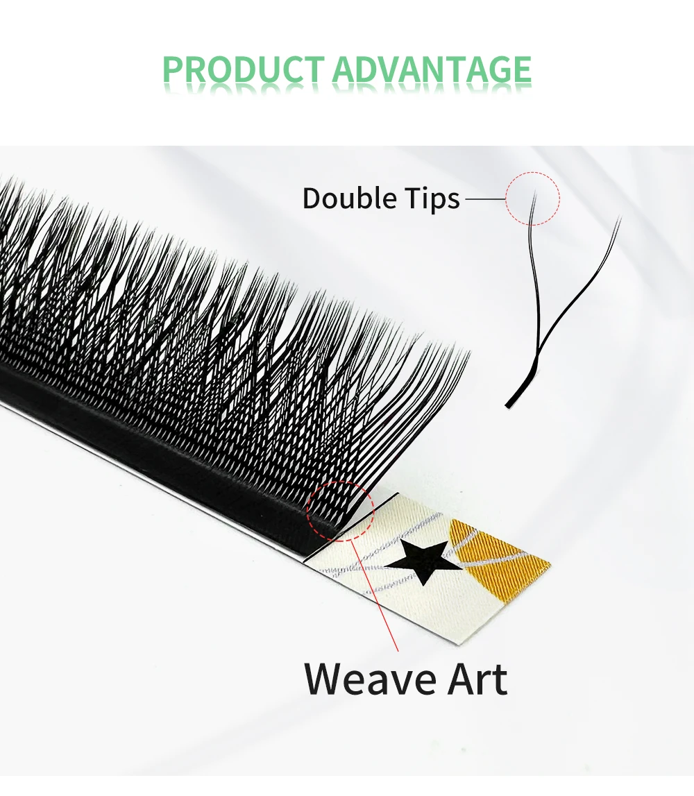 LAKANAKU YY L Shape Volume Lashes Y Eyelashes Extensions Cilia and Brazilian Volume Cashmere Mink Eyelash Extensions Cilios YY