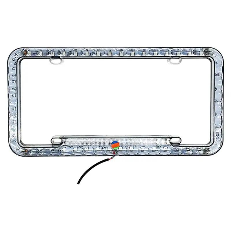 License Plate Frame With Light Waterproof License Light Frame Multifunctional License Plate Frame With Light LED License Plate