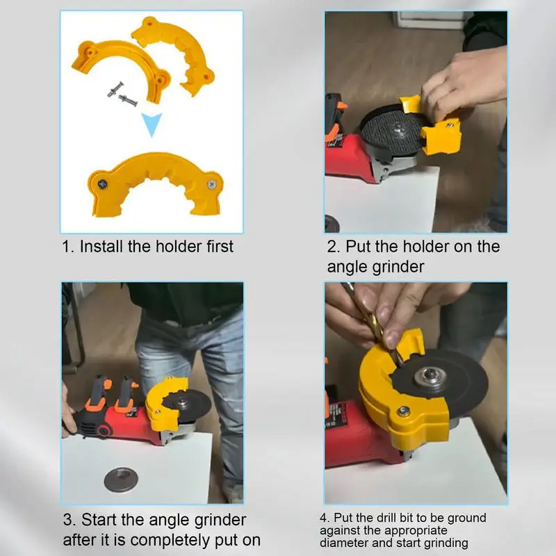 

Насадка для шлифовальной машины для сверл Угловая шлифовальная машина Точилка для бит Многоспецификационная точилка для сверл Приспособление для заточки шлифования