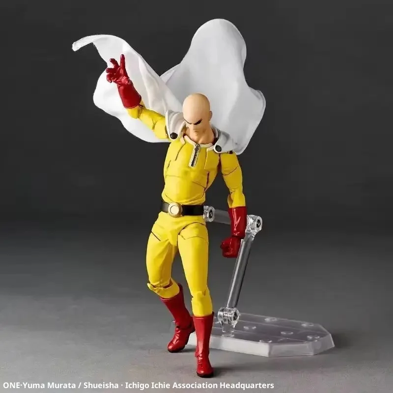 

New One Punch Man Saitama Amazing Yamaguchi Revoltech Saitama In Stock Anime Action Collection Figures Model Toys Gifts
