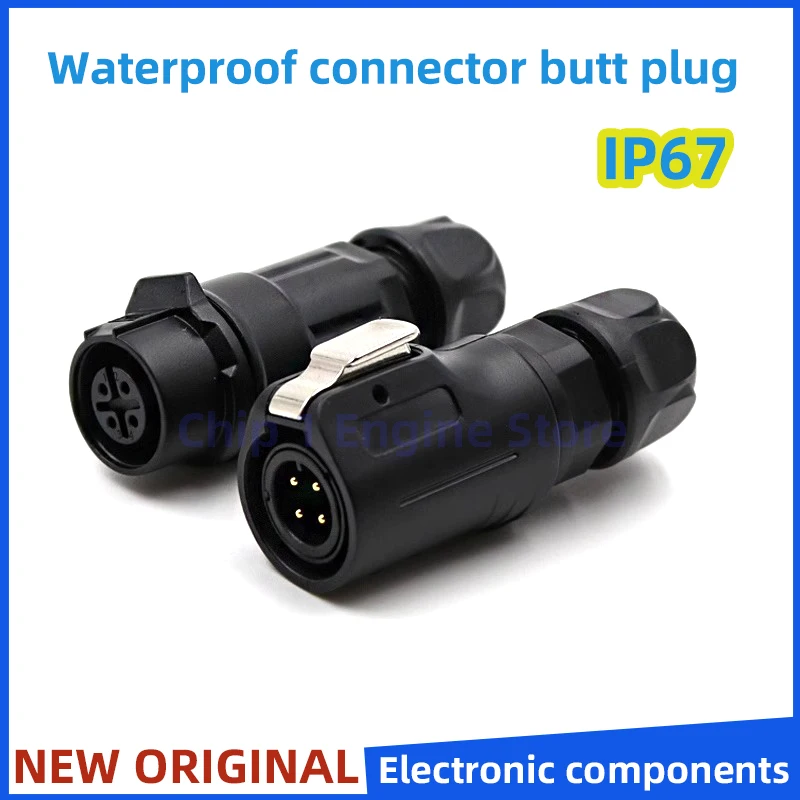 Aviation plug socket male and female waterproof connector IP67 LP12-2-3-5-6-7-8pin plastic LED display docking seat