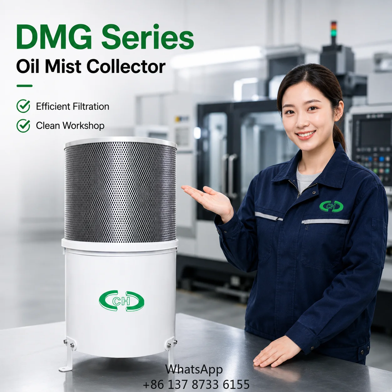 Optional Oil Mist Purifier - Quiet Operation Easy-Install Oil Mist Extractor With Anti-Vibration Pad For CNC Equipment