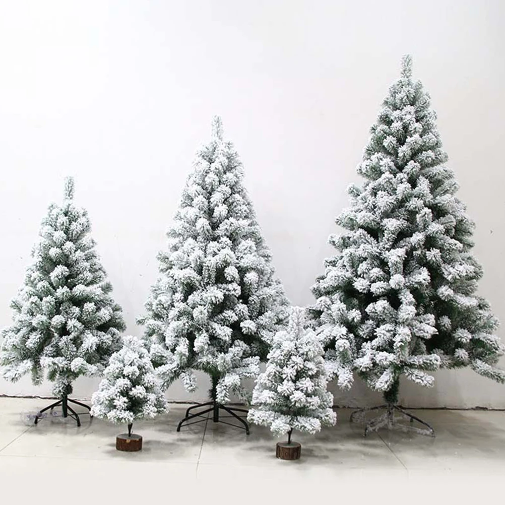 

60cm Artificial Christmas Tree Flocking Snowflake Christmas Tree For Home Adornment Festival Decoration Xmas Party Decor