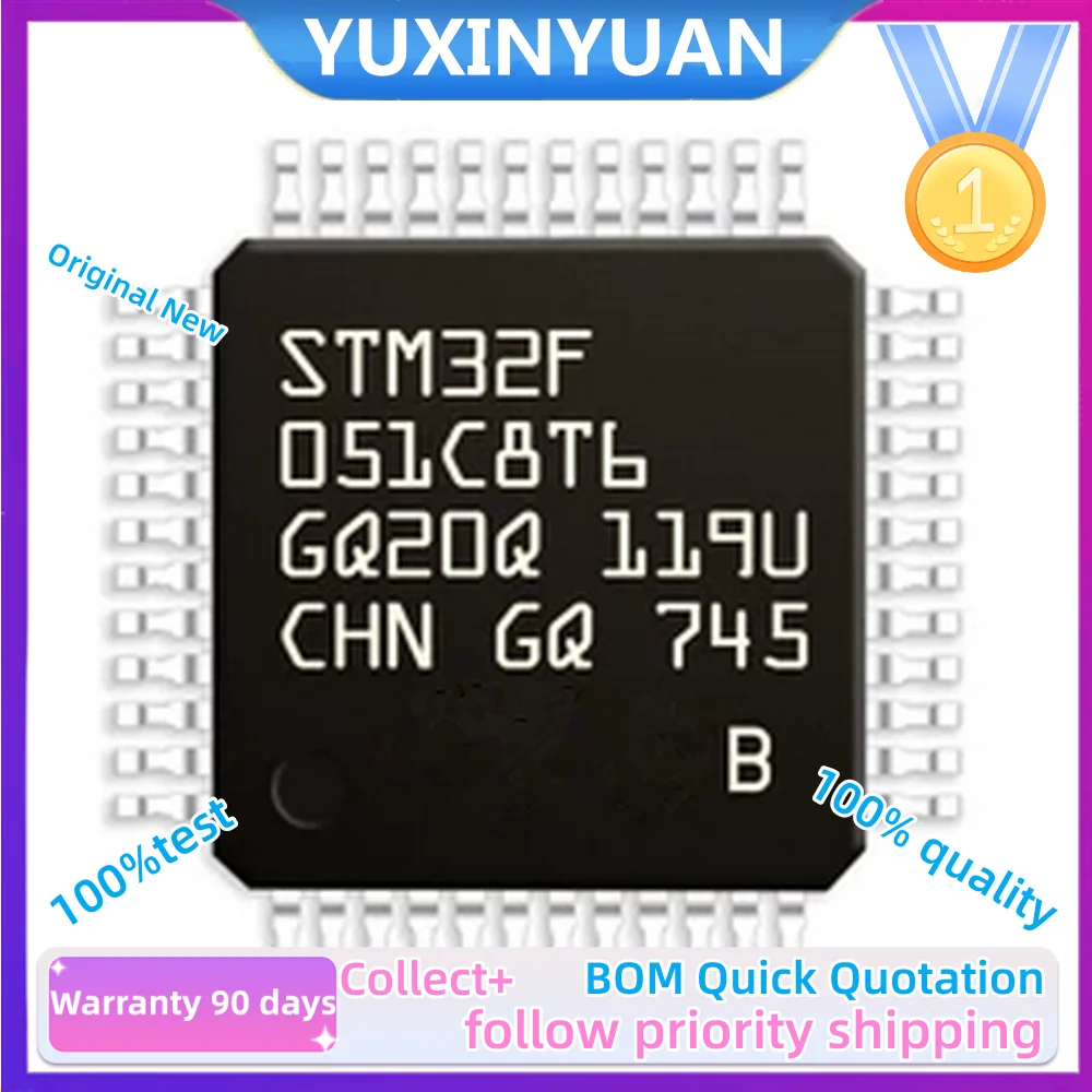 2PCS STM32F051C8T6 QFP IC IN STOCK