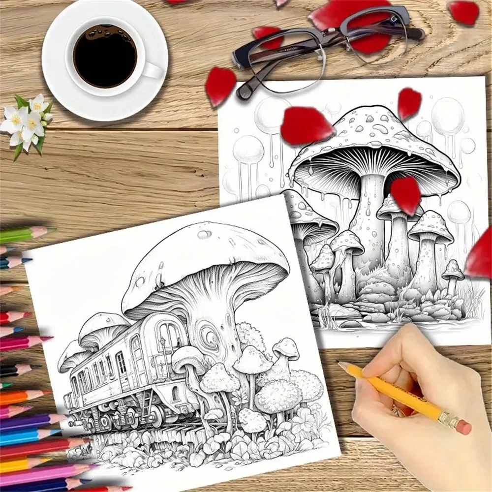 1pc Art Coloring Book 22 Page Coloring Books Gift For Birthday Party Relieve Stress Kill Time Graffiti Painting Drawing Art Book