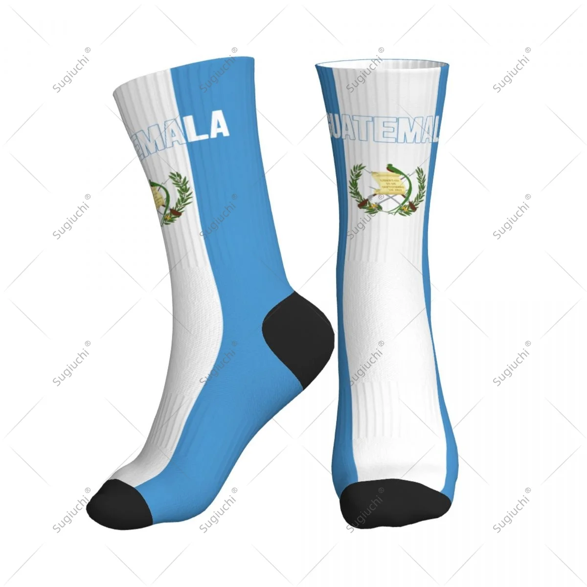 

Полиэстеровые носки до середины икры с 3D принтом флага Гватемалы для мужчин и женщин, кавайные носки, уличные носки для скейтборда