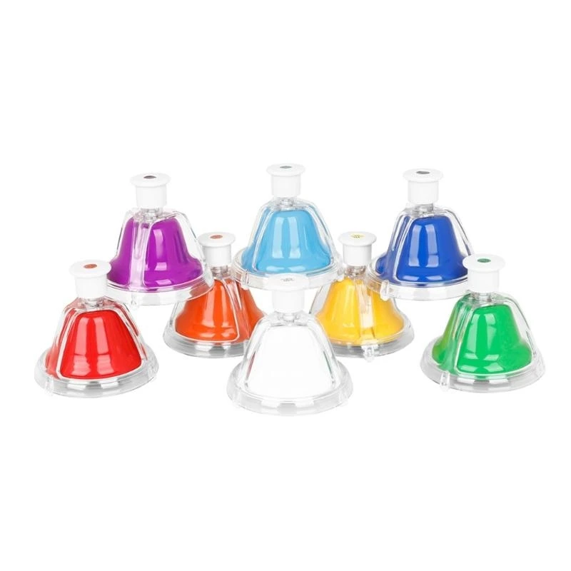 

Set of 8Pcs Kids 8 Notes Hand Bells Toddler Musical Learning Percussion Instrument Musical Toy Desk Bells JOME