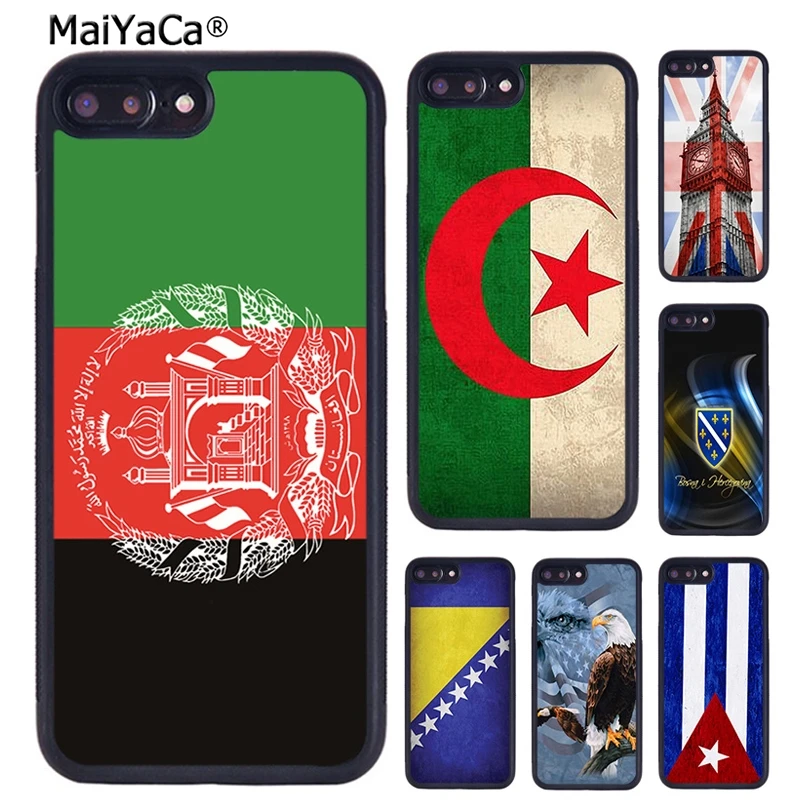 MaiYaCa Algeria Afghanistan Bosnia British Pakistan Flag Phone Case For iPhone 16 15 14 plus 11 12 13 Pro  XR XS max coque